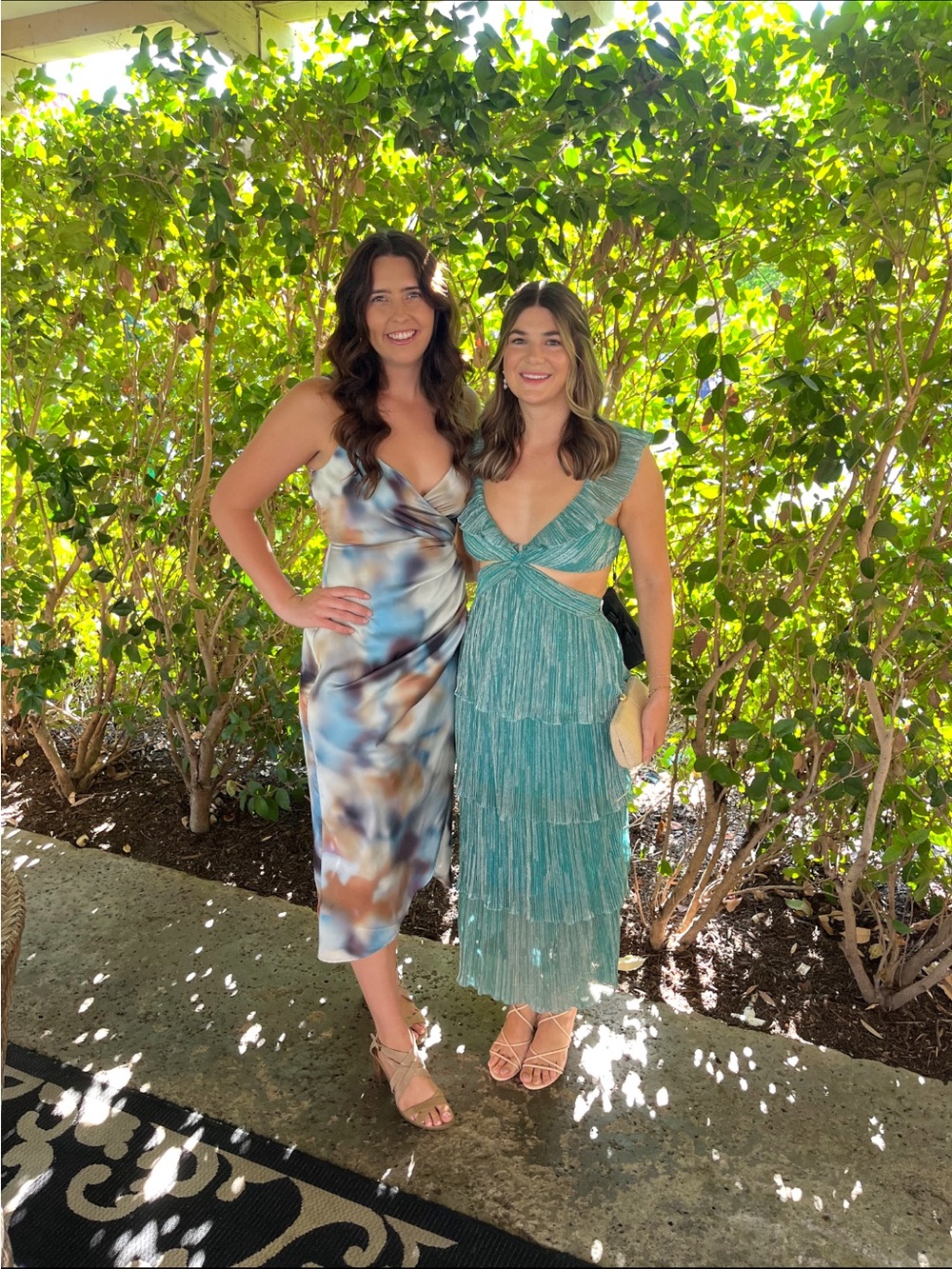 Abercrombie Multicolored Midi Wedding Guest Dress